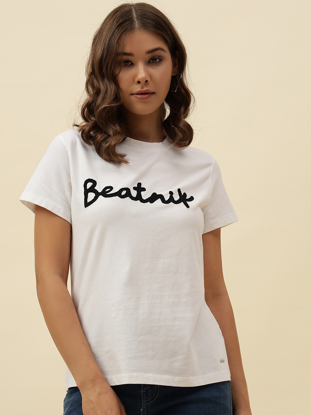 

Beatnik Women Pockets T-shirt, White