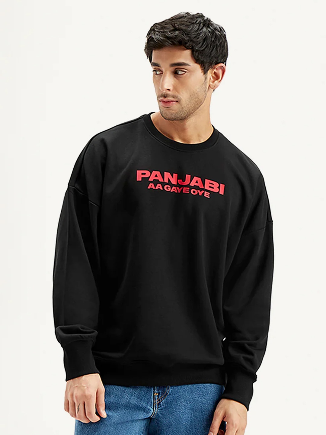 

Levis Unisex Typography Printed Cotton Sweatshirt, Black
