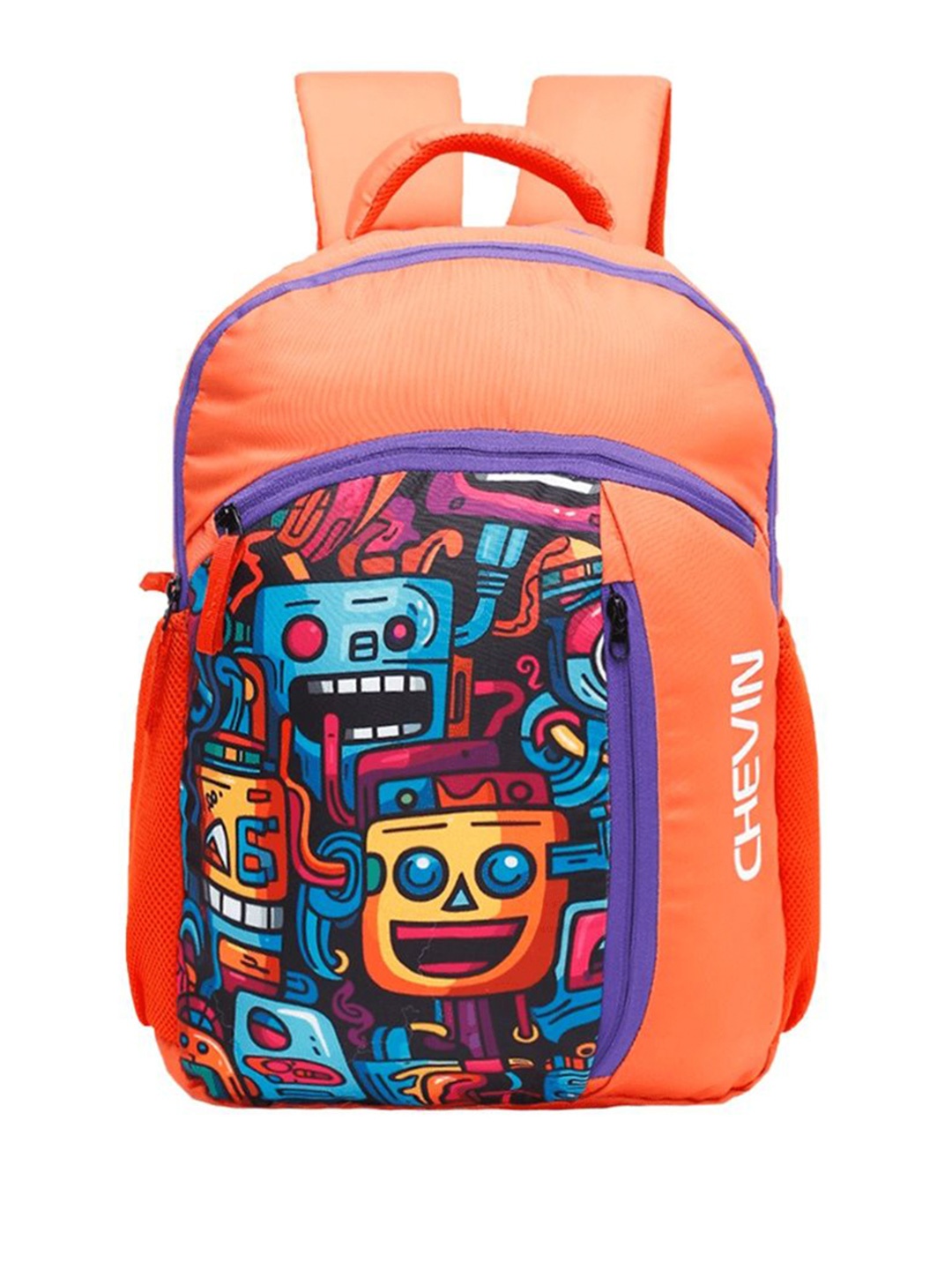 

CHEVIN Unisex Graphic Printed Backpack, Orange