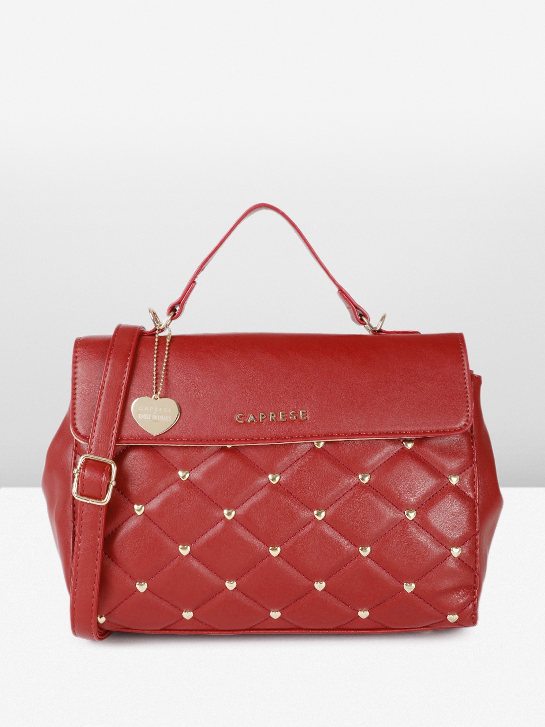 

Caprese Cheryl Cherry Red Quilted Satchel