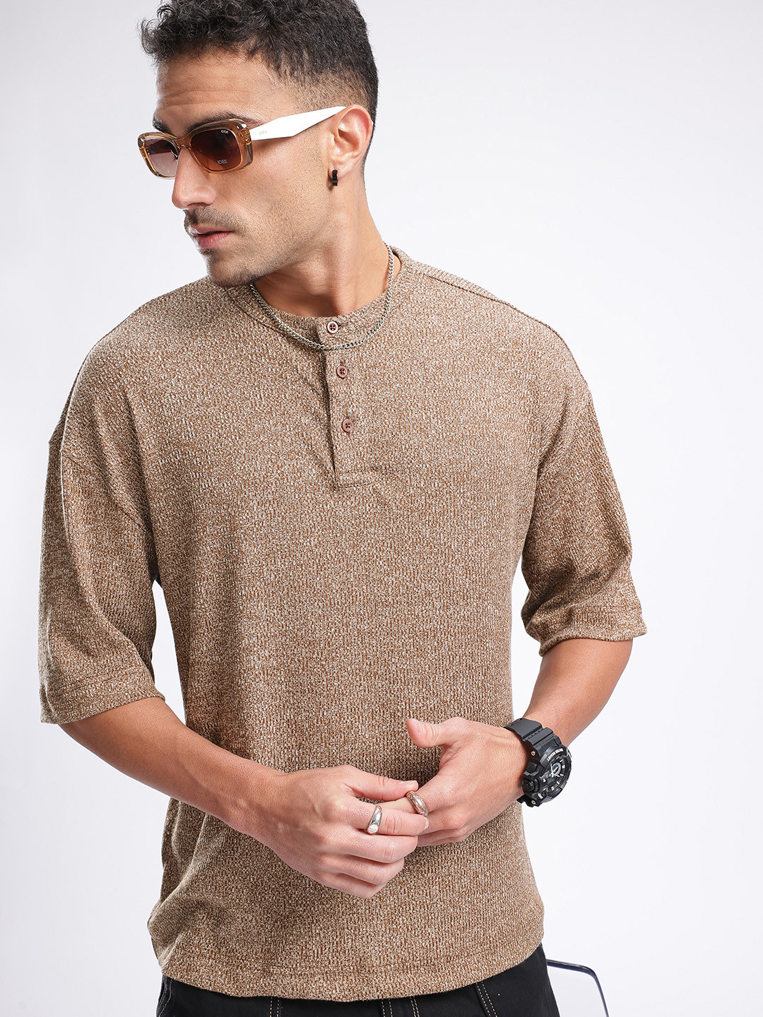 

glitchez Dreamy Edge Oversized T-shirt, Brown