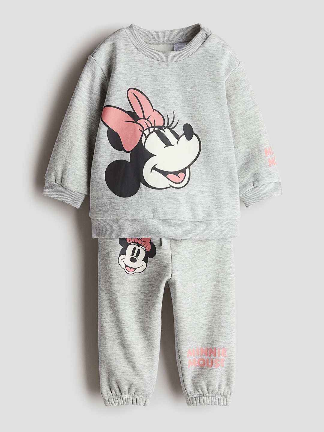 

H&M Girls Minnie Mouse Printed Clothing Set, Grey