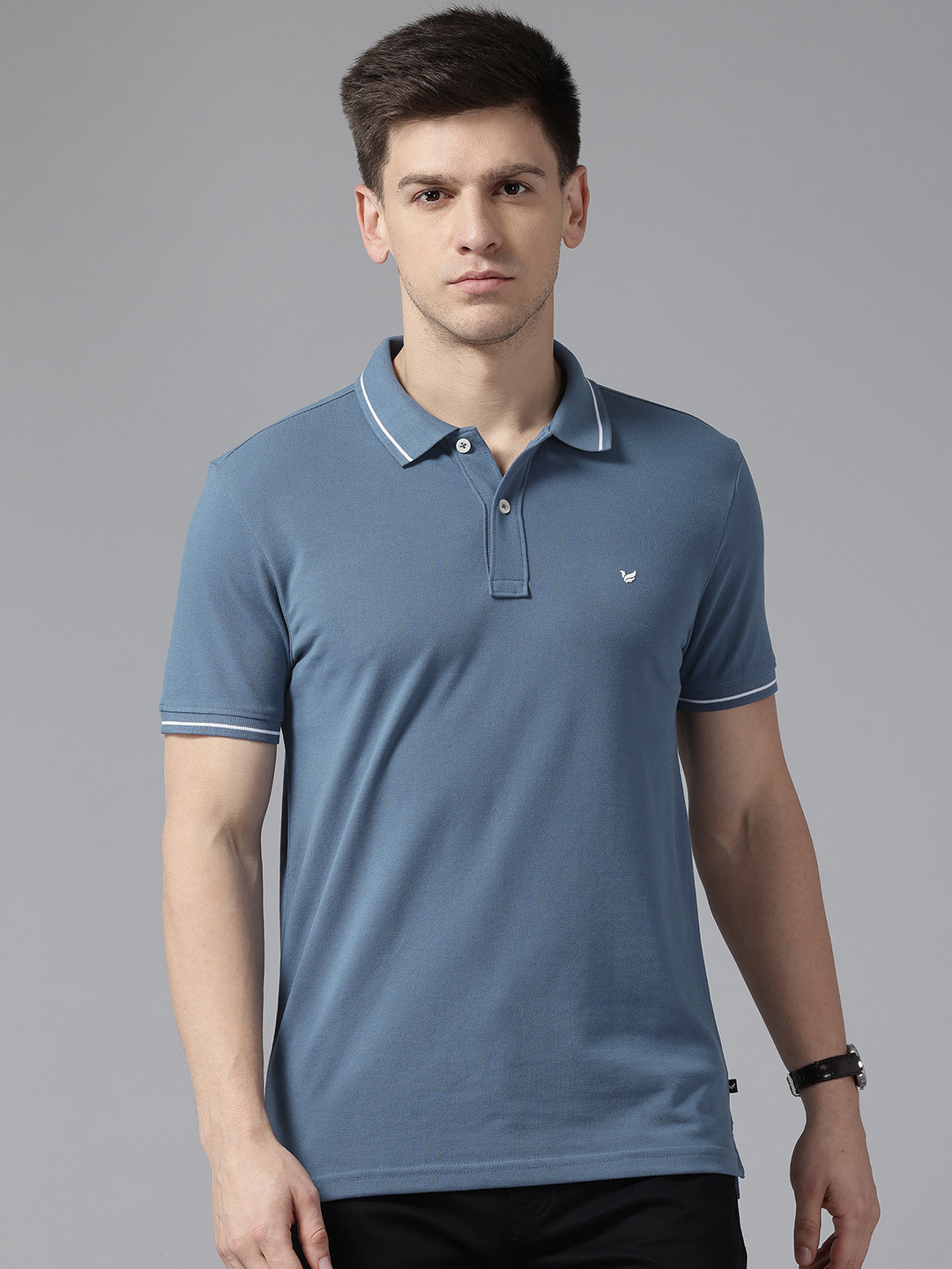 

Blackberrys Polo Collar Slim Fit T-shirt, Blue