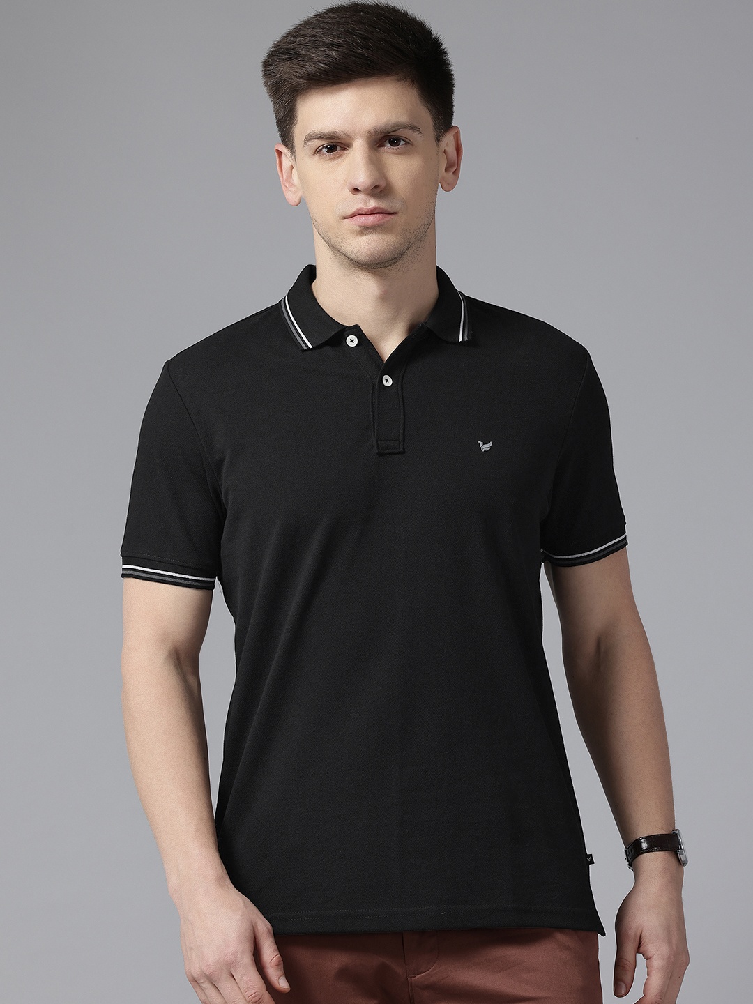 

Blackberrys Polo Collar Slim Fit T-Shirt, Black