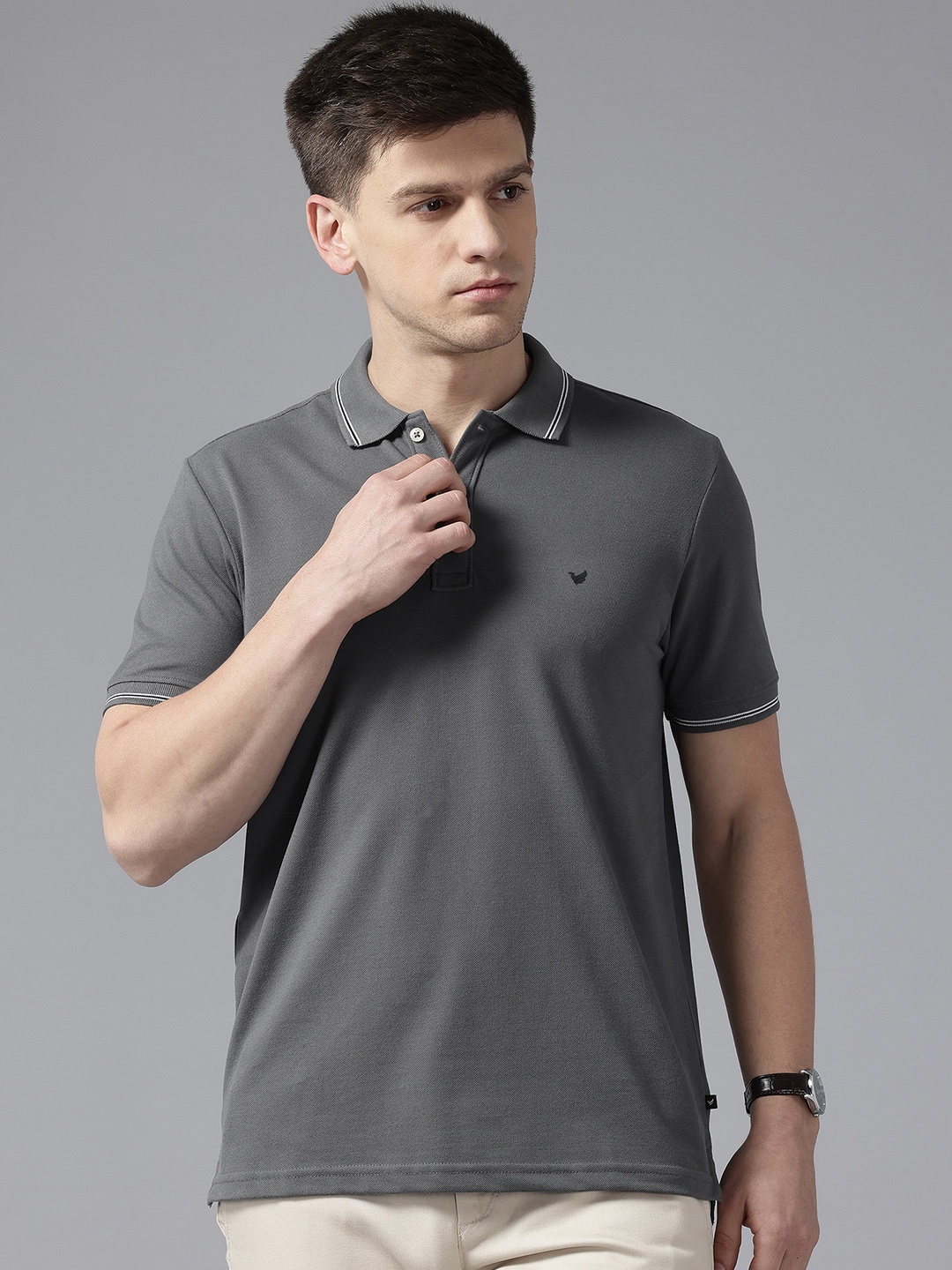 

Blackberrys Polo Collar Slim Fit T-Shirt, Grey