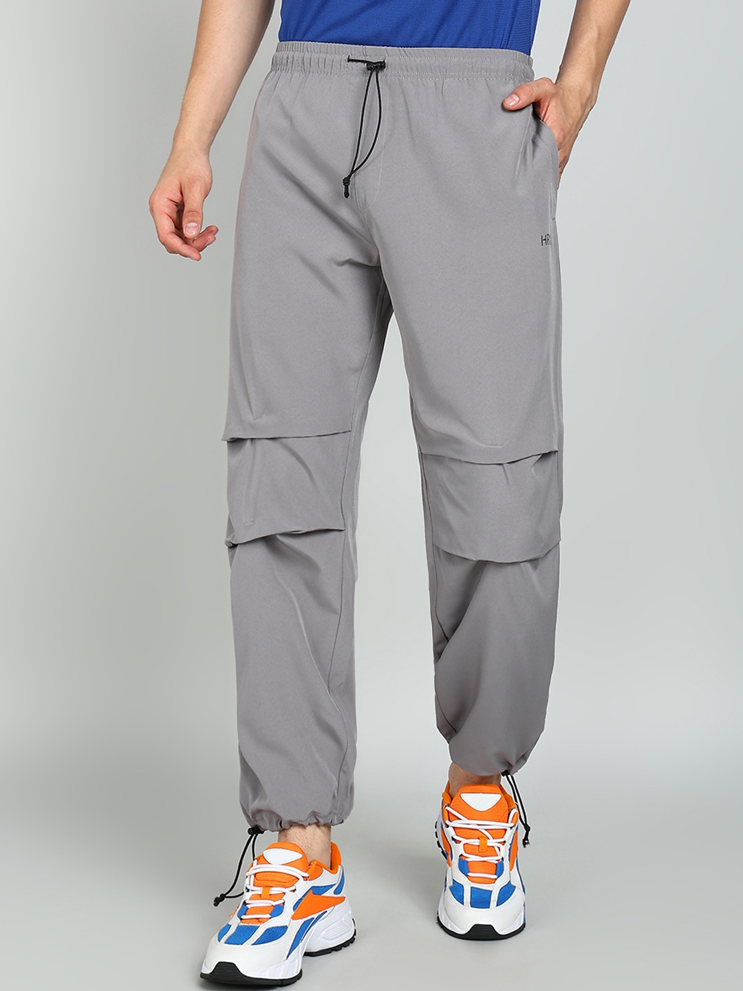 

HRX by Hrithik Roshan Men Mid-Rise Parachute Track Pants, Grey