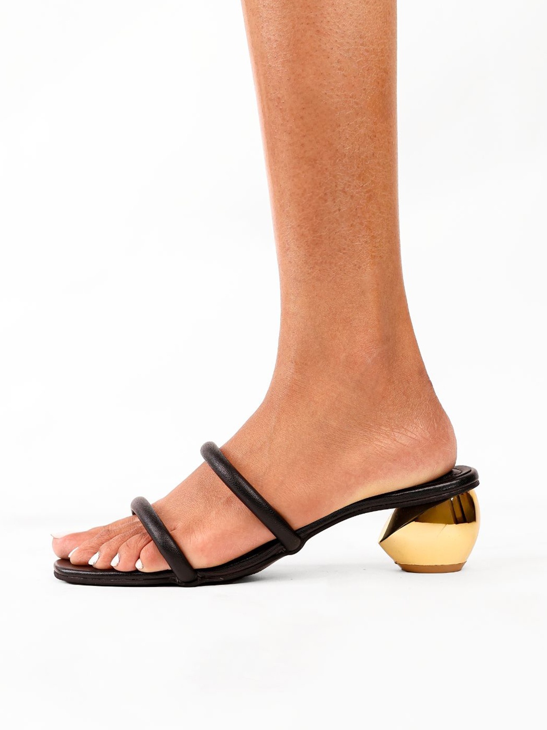 

RIVR Women Black Synthetic Leather Square Toe Block Pumps Heels
