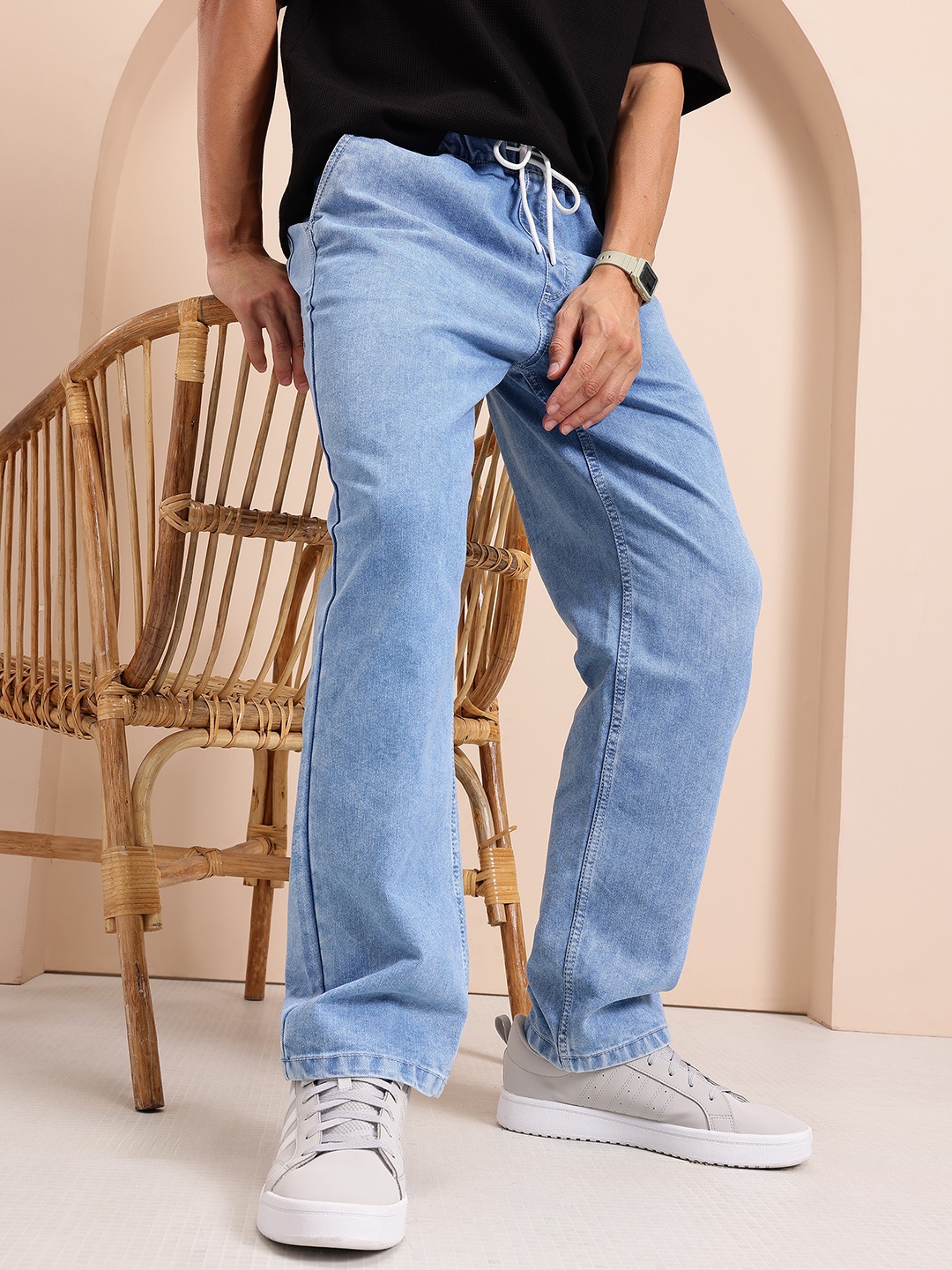 

Mast & Harbour Men Straight Fit Jeans, Blue