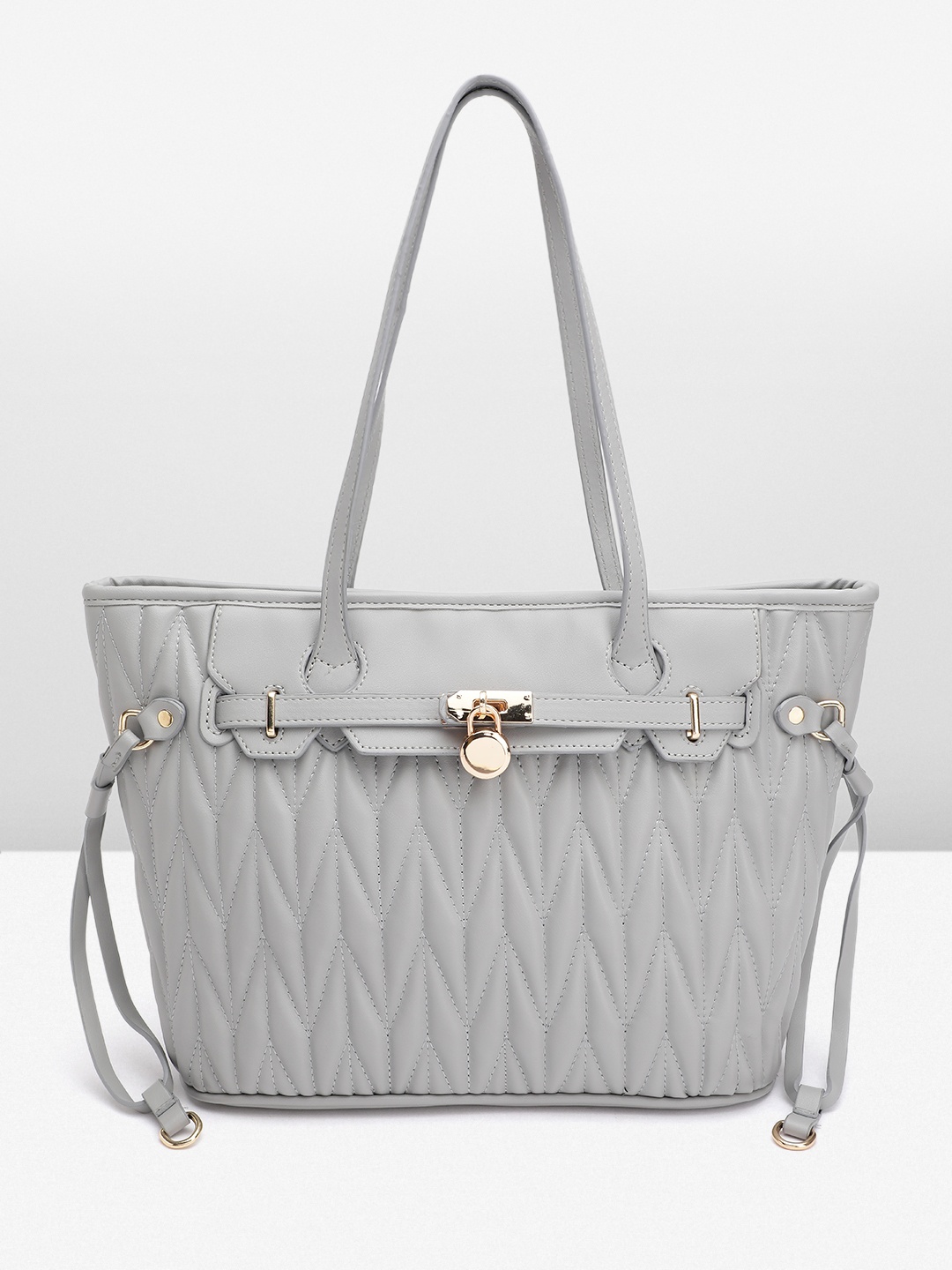 

DressBerry Structured Quilted Shoulder Bag, Grey