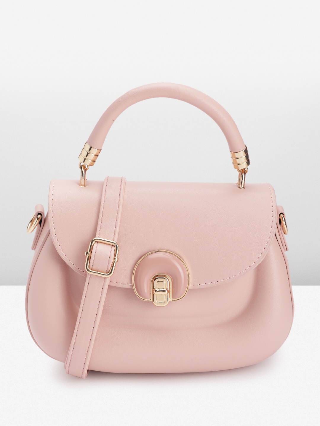 

DressBerry Structured Satchel Bag, Pink