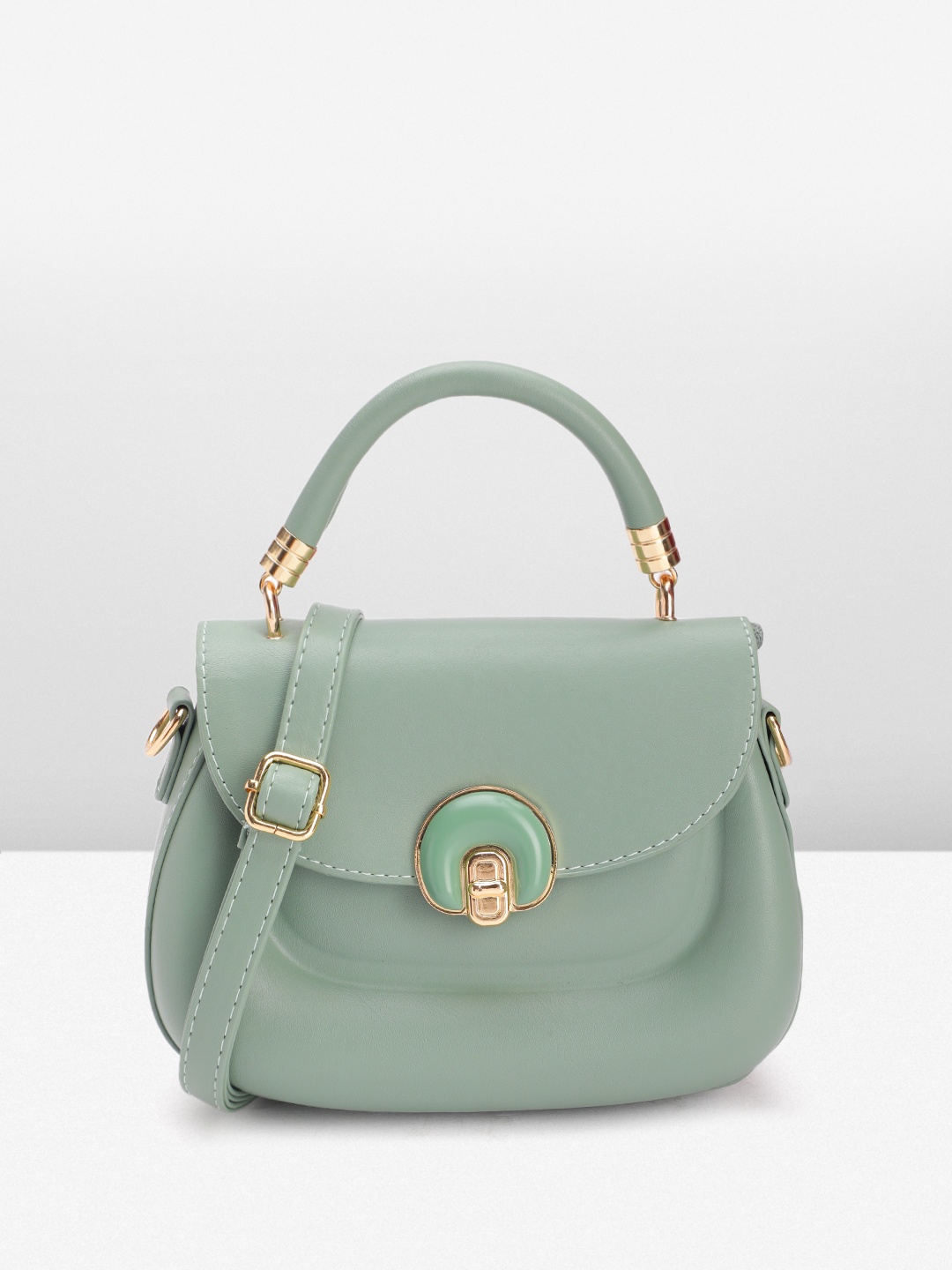 

DressBerry Structured Satchel Bag, Green