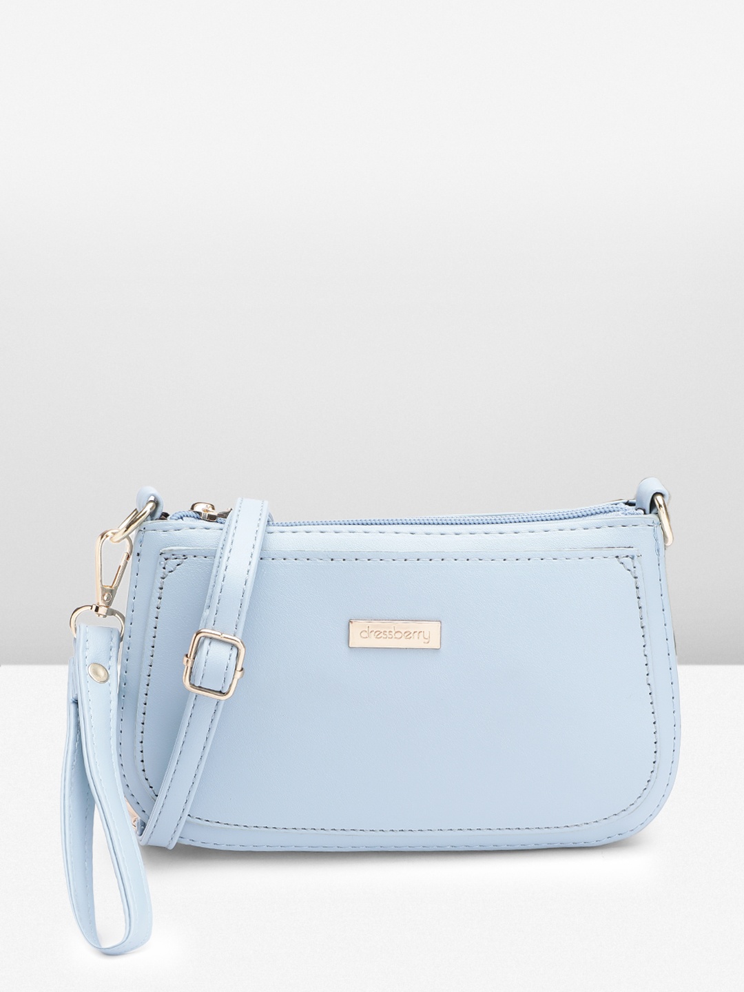 

DressBerry Structured Sling Bag with Wrist Loop, Blue