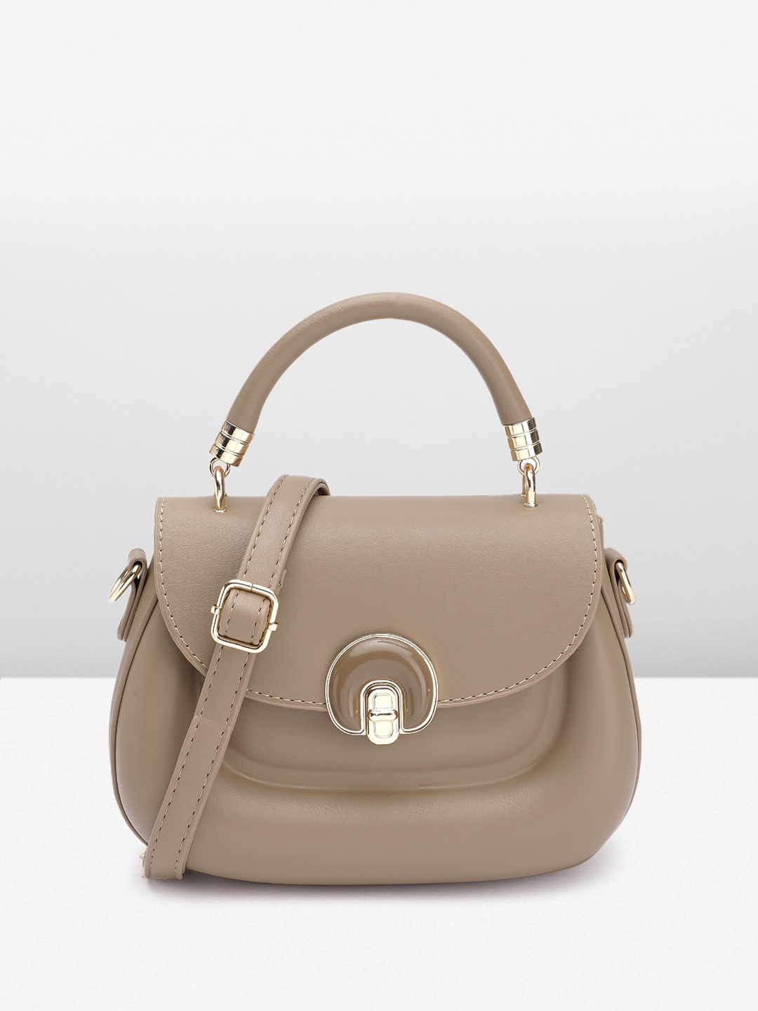

DressBerry Structured Satchel Bag, Brown