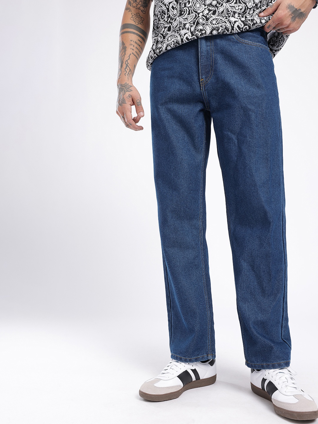 

glitchez Men Classic Cool Straight Fit Jeans, Blue