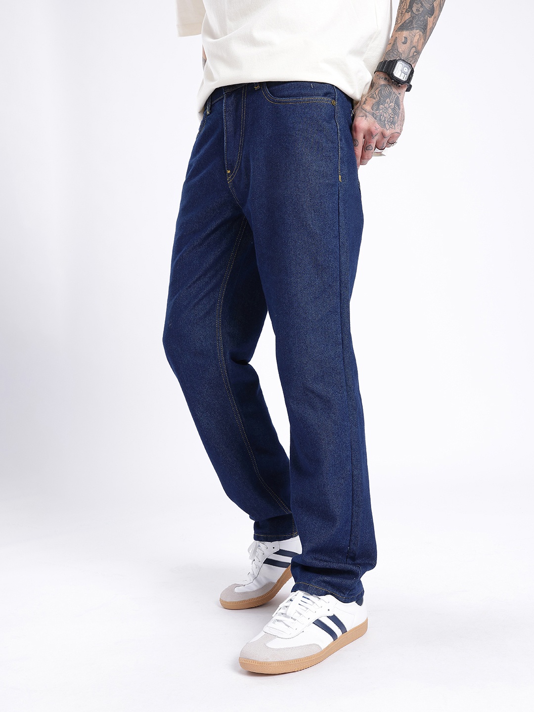 

glitchez Men Street Touch Regular Fit Jeans, Blue