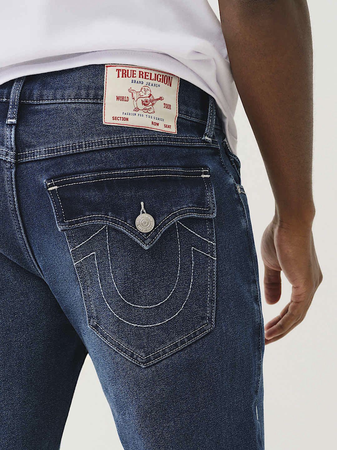 

True Religion Men No Fade Skinny Fit Mid-Rise Jeans, Blue
