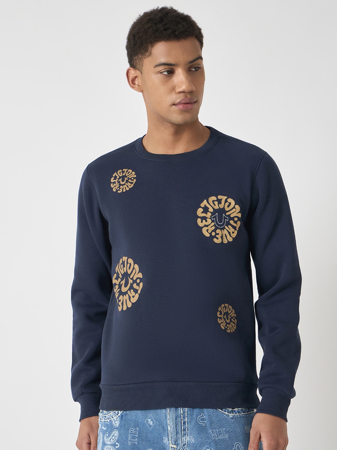 

True Religion Men Printed Sweatshirt, Blue