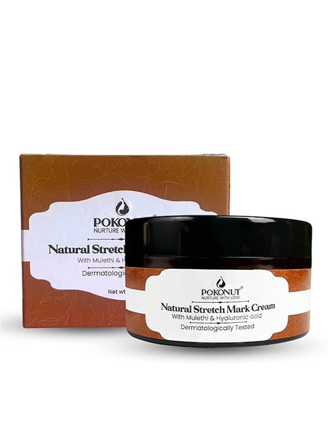 

Pokonut Natural Stretch Mark Cream With Mulethi & Hyaluronic Acid - 50 g, White