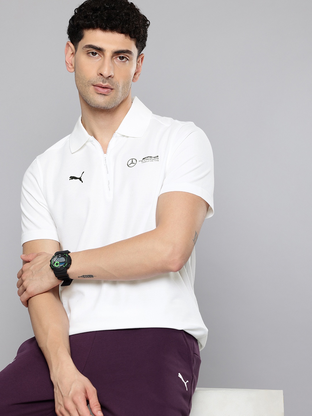 

PUMA Motorsport Mercedes-AMG Petronas F1 Polo Collar T-shirt, White