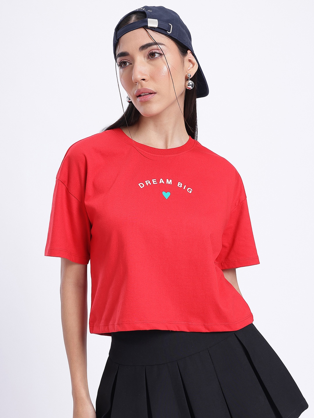 

glitchez Scarlet Sway Boxy T-shirt, Red