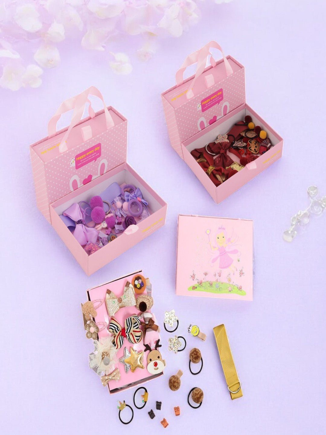

Yellow Bee Girls Set of 3 Tic Tac Hair Clip, Purple