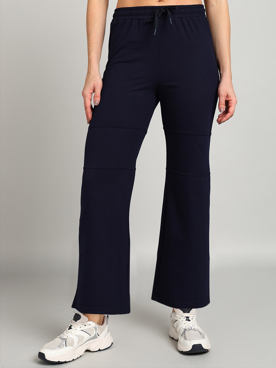 

HRX by Hrithik Roshan Women Straight Fit Mid Rise Track Pants, Navy blue