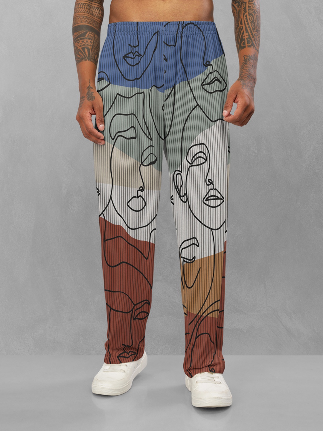 

BULLMER Men Printed Relaxed Fit Track Pants, Blue