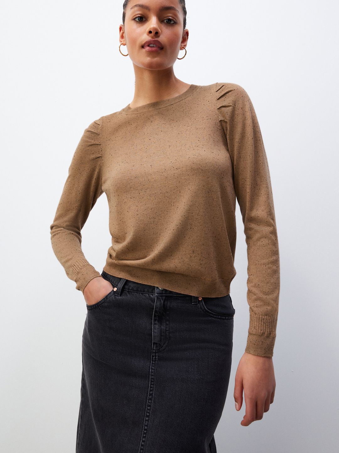 

NEXT Solid Pullover Sweater, Brown