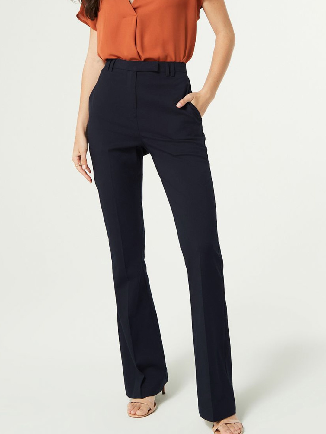 

NEXT Women Bootcut Trousers, Navy blue