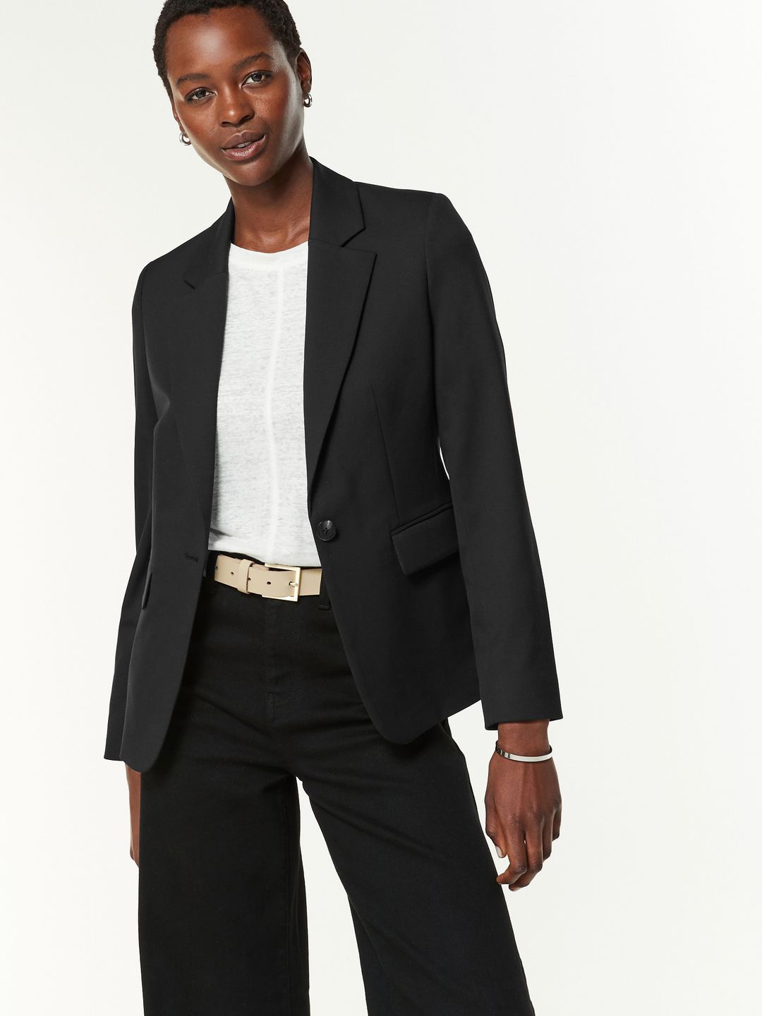 

NEXT Tailored Fit Single Breasted Casual Blazer, Black