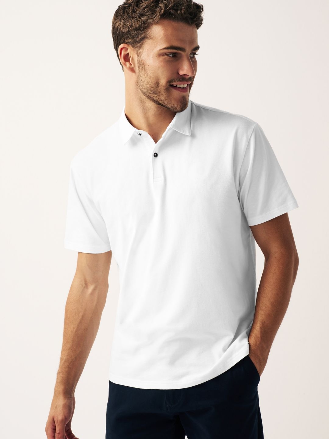 

NEXT Short Sleeves Polo Collar T-shirt, White