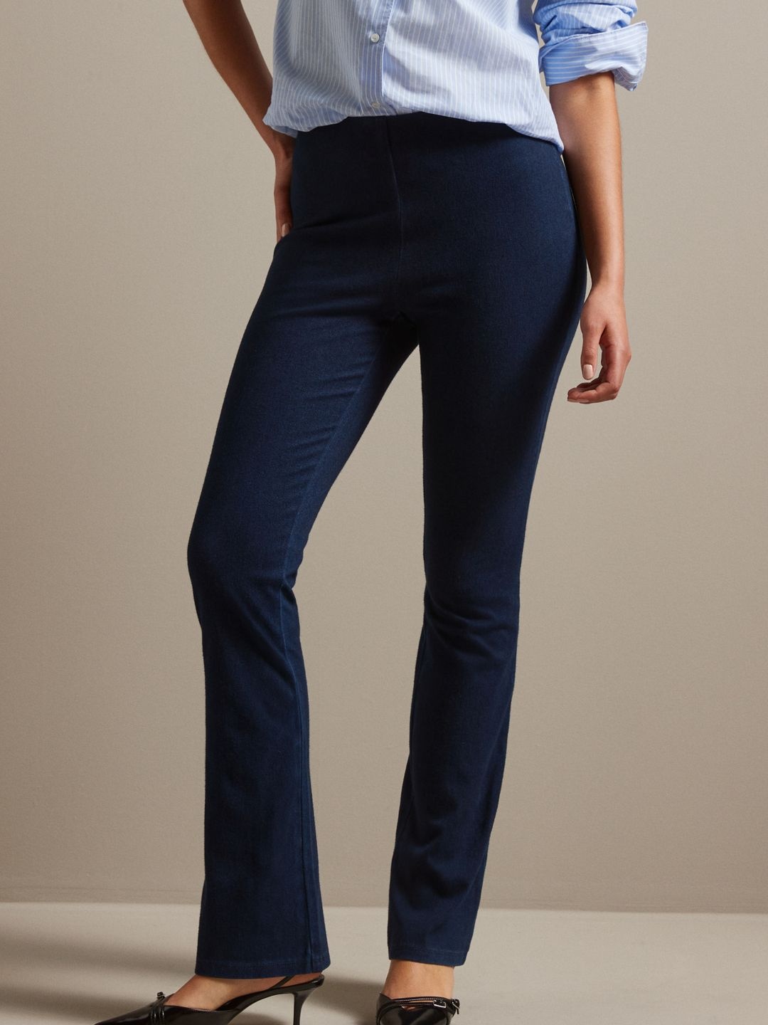 

NEXT Women Denim Flare Jeggings, Blue