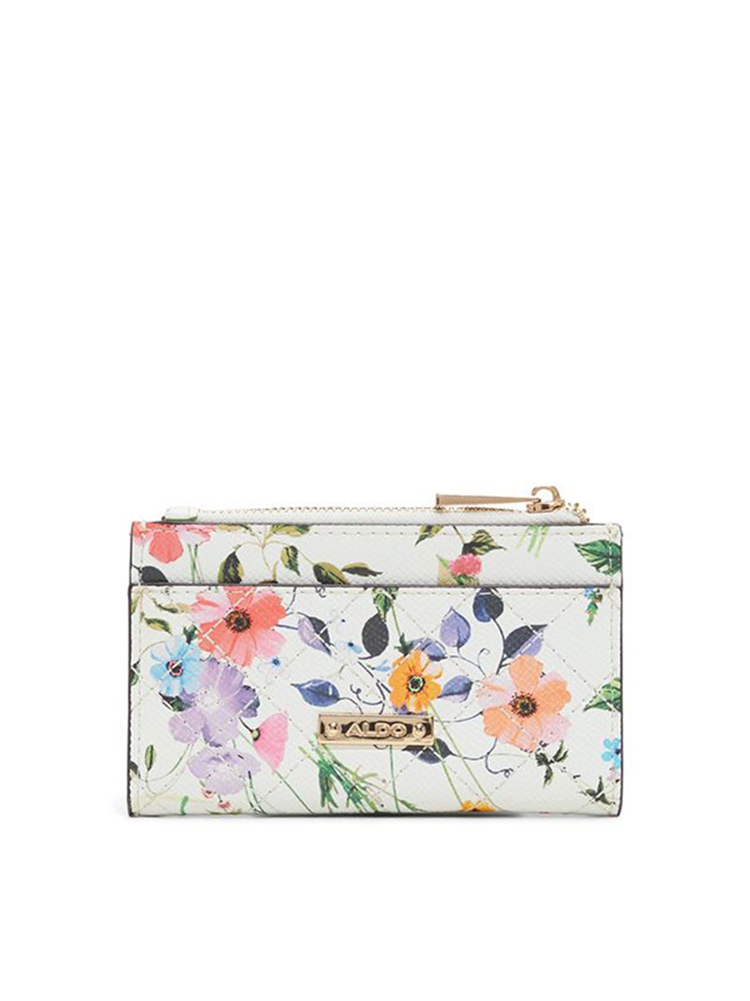 

ALDO Women Floral Printed Structured Handheld Bag, White