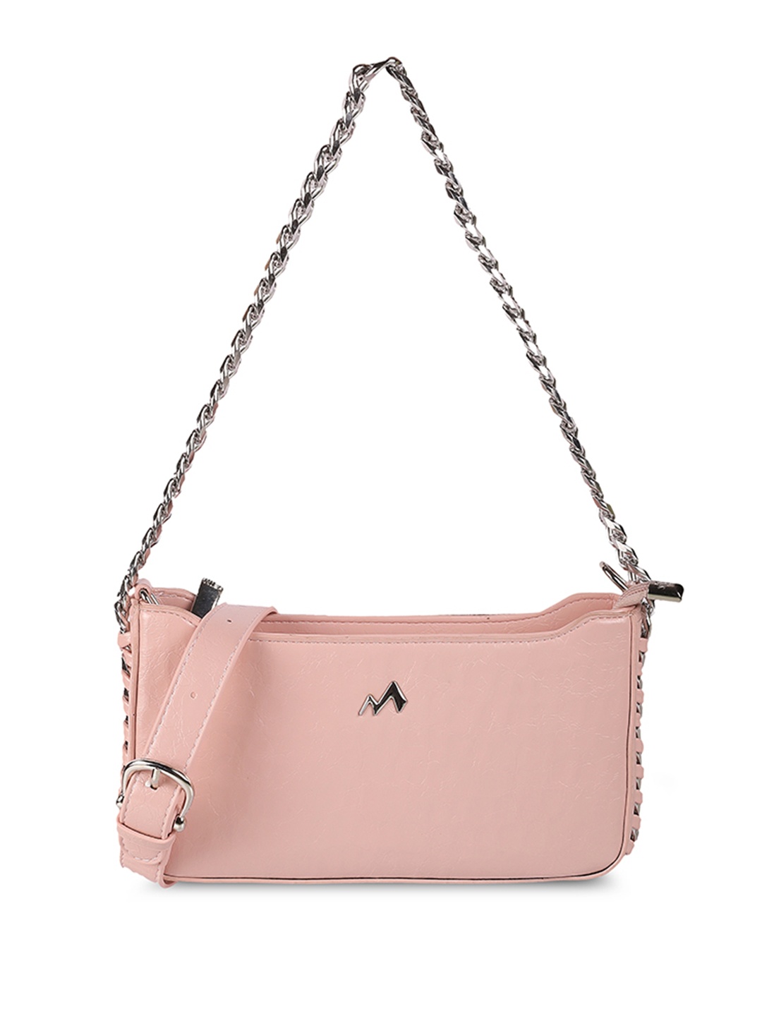 

Metro Women Textured Swagger Sling Bag, Pink