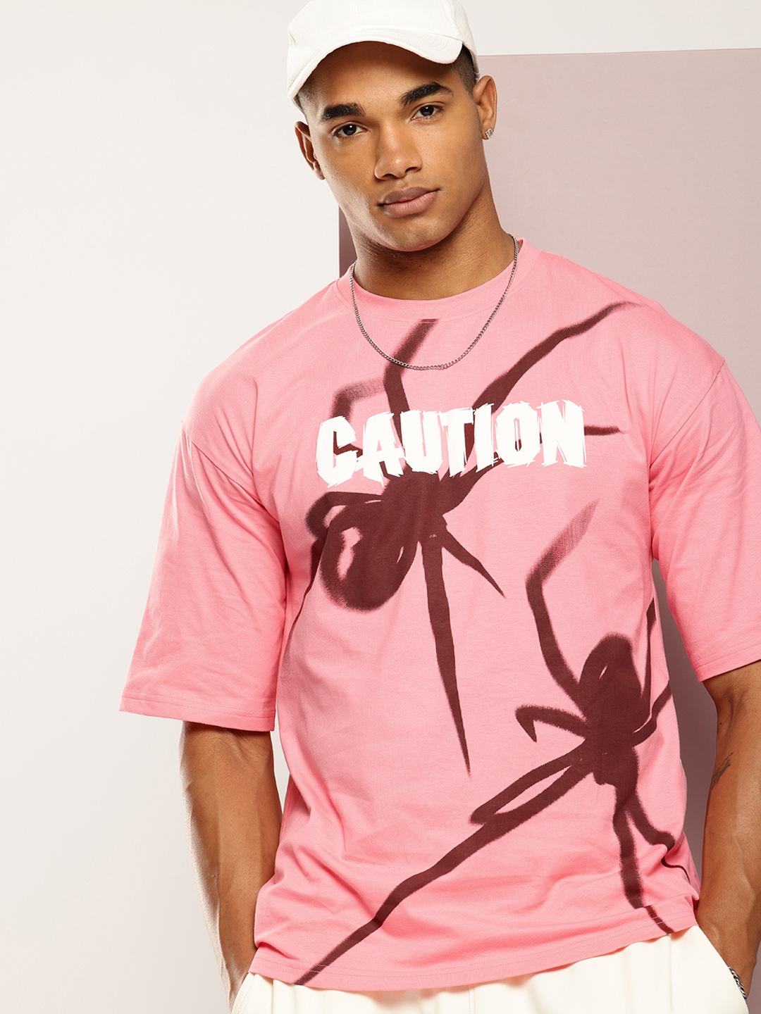 

Kook N Keech Graphic Printed Oversized T-shirt, Pink
