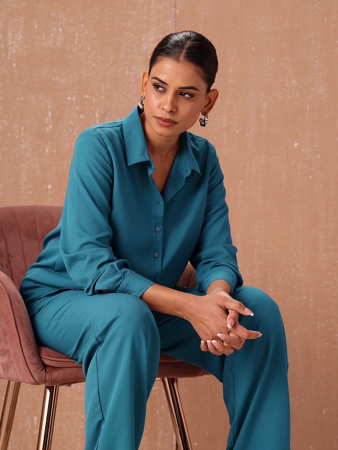 

all about you all about you Solid Shirt with Trousers, Teal