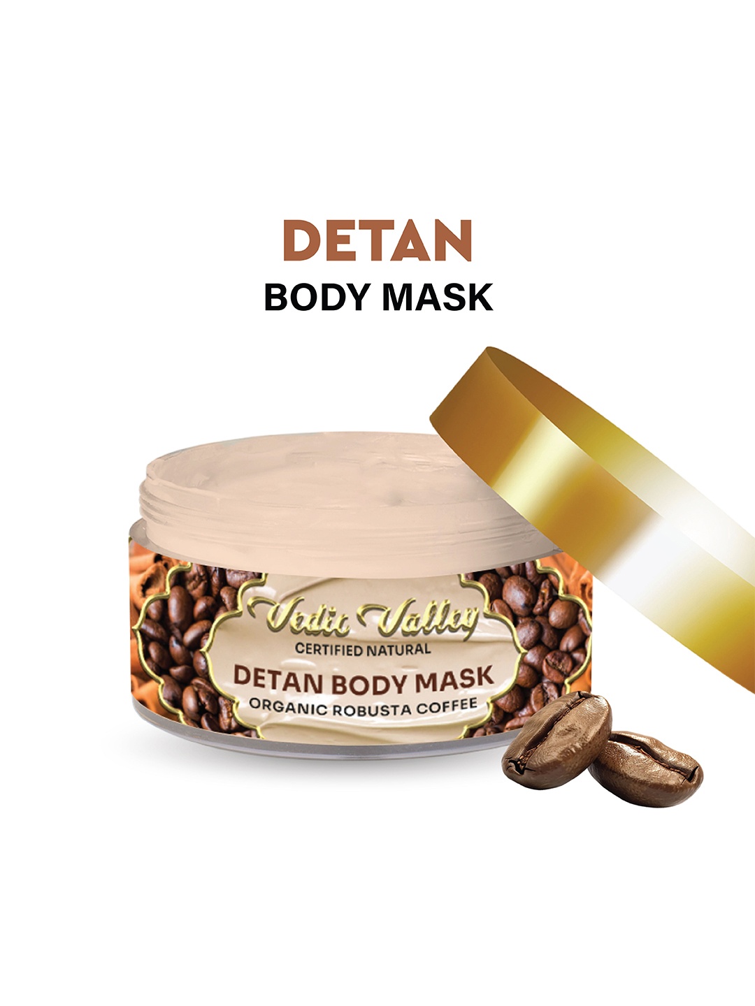 

Vedic Valley Brightening & Smoothening Coffee De-Tan Body Mask - 250 g, Coffee brown