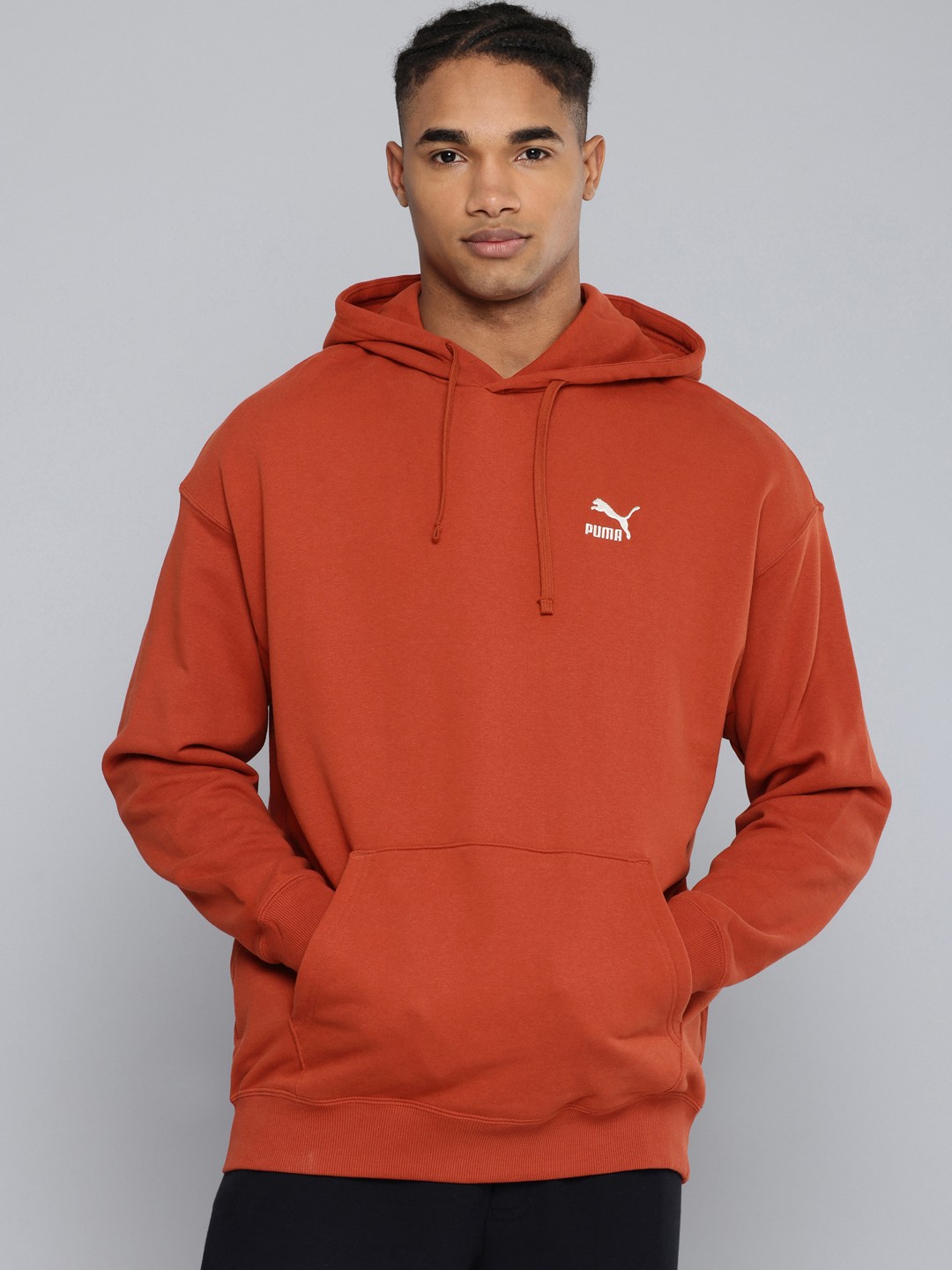 

Puma Unisex Better Classics Pure Cotton Hooded Relaxed Fit Sweatshirt, Rust