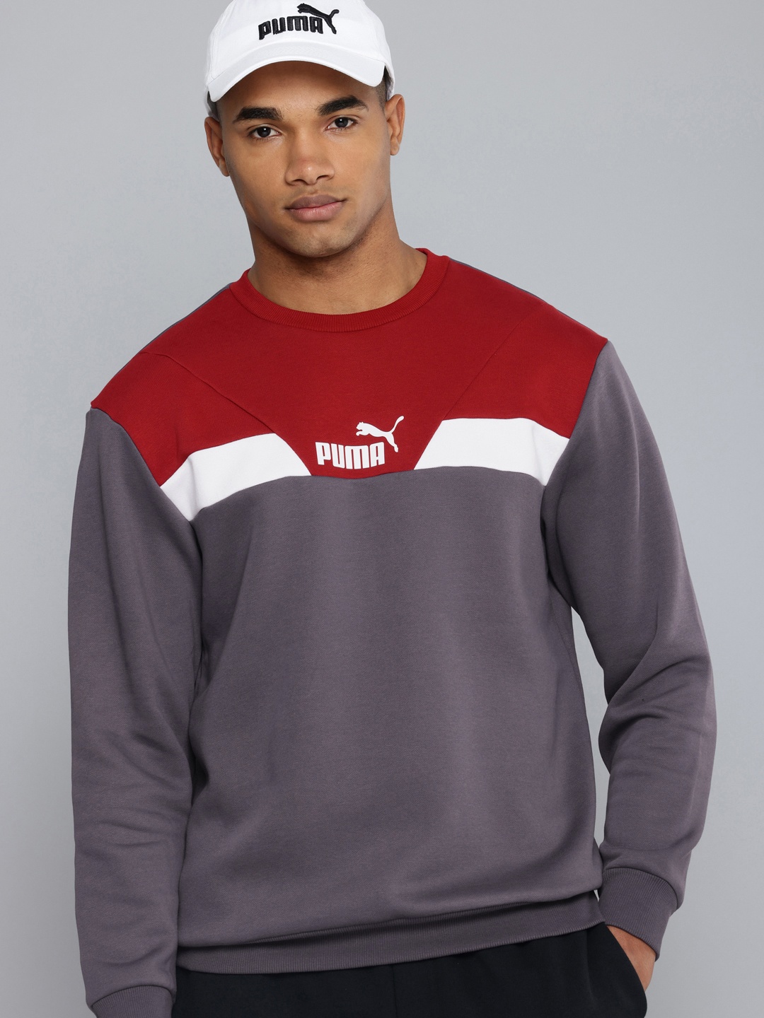

Puma Power Colourblocked Sweatshirt, Grey
