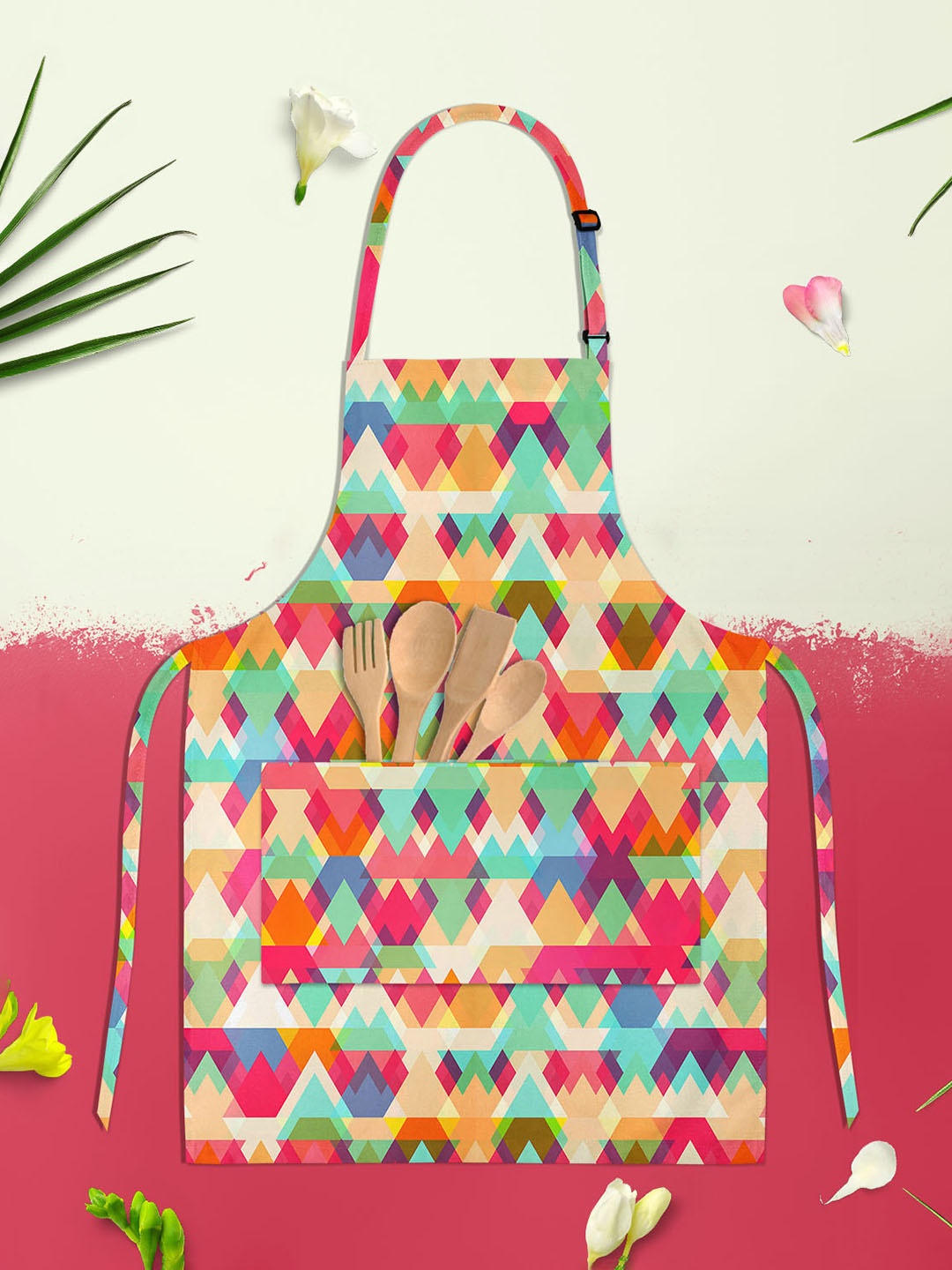 

ArtzFolio Pink Cotton Printed Waterproof Apron