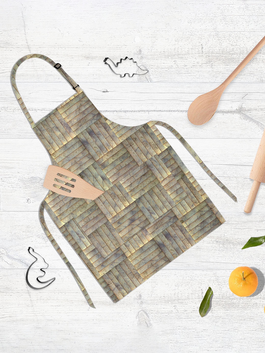 

ArtzFolio Kids Yellow & Brown Printed Cotton Aprons