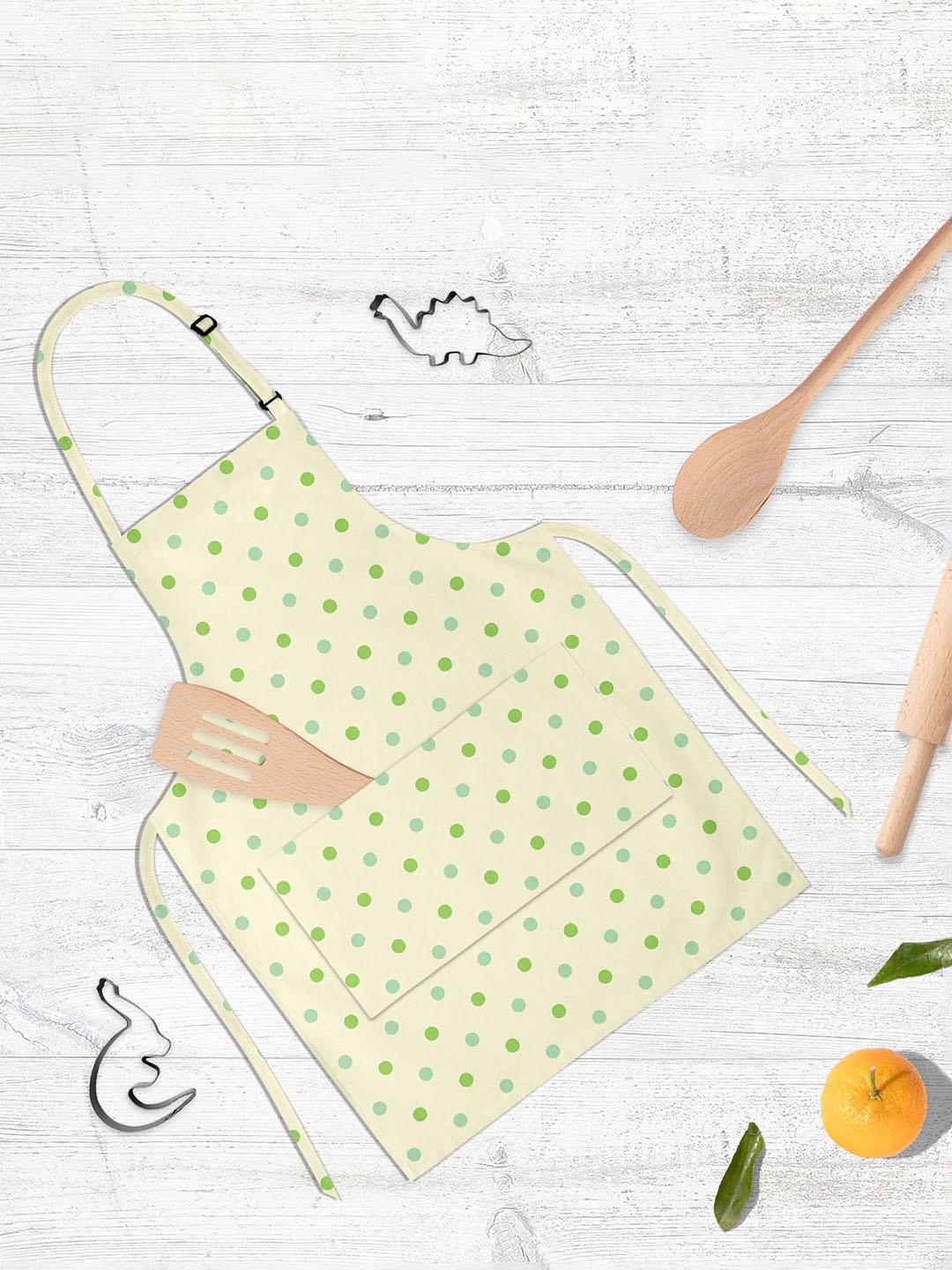 

ArtzFolio Yellow & Green Printed Cotton Aprons