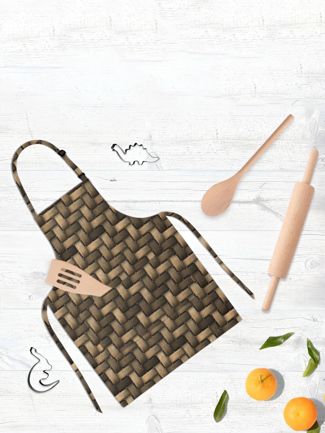 

ArtzFolio Coffee Brown Cotton Printed Waterproof Apron