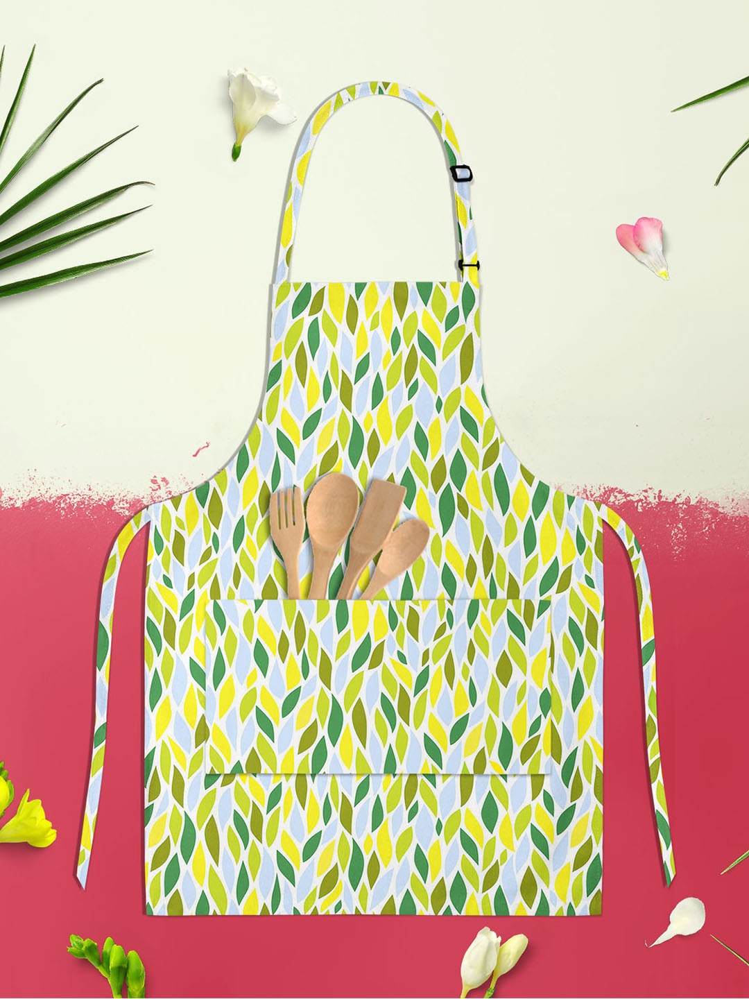 

ArtzFolio Kids Yellow & Green Printed Cotton Aprons