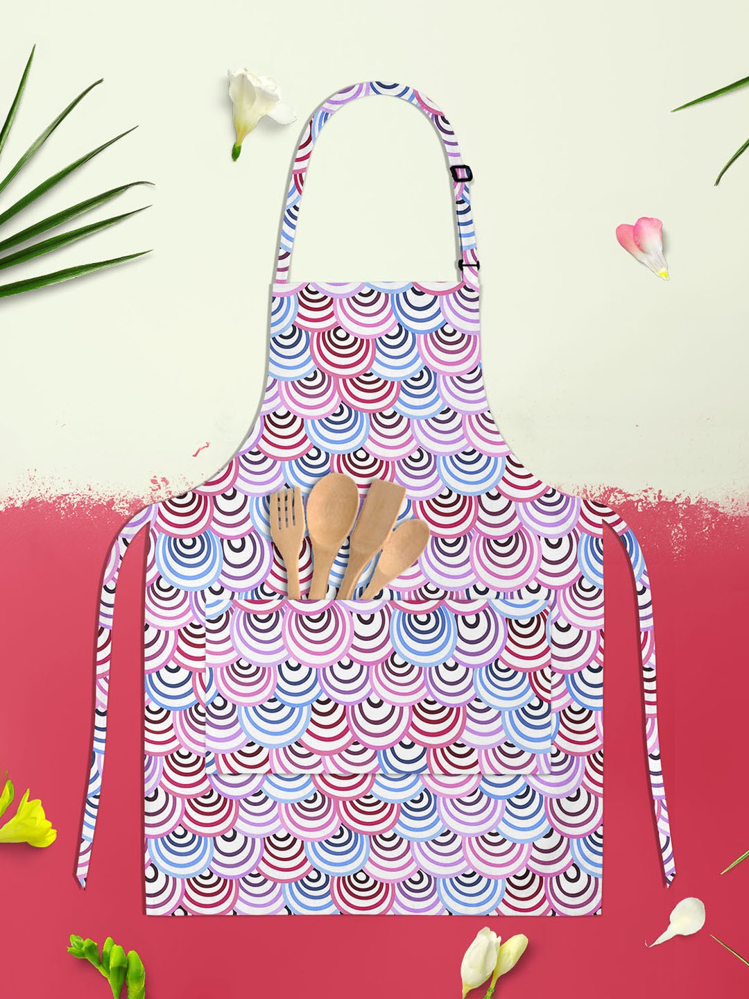 

ArtzFolio Pink & White Printed Cotton Aprons