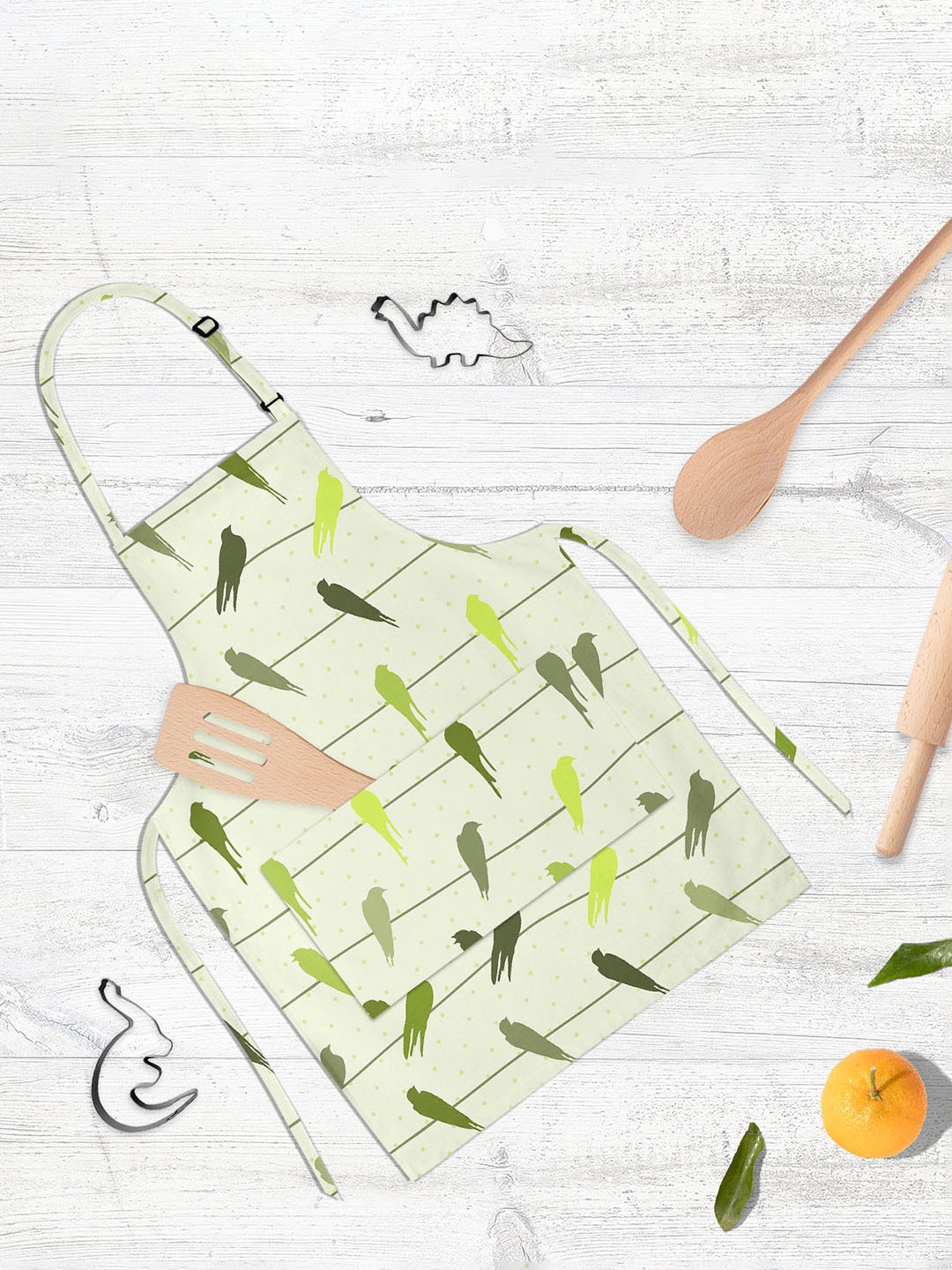 

ArtzFolio Kids Green Printed Cotton Aprons