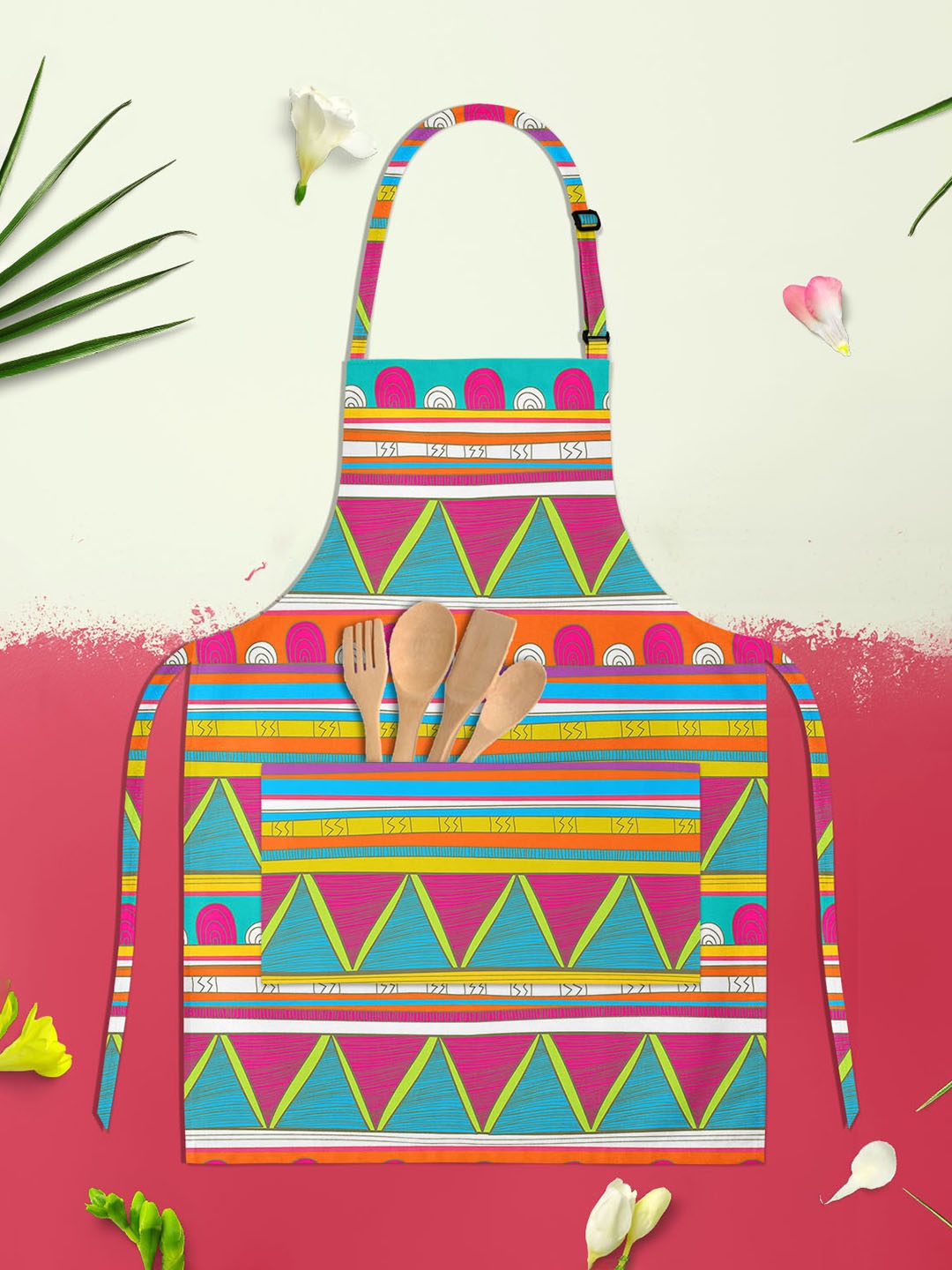 

ArtzFolio Kids Pink & Blue Printed Cotton Aprons