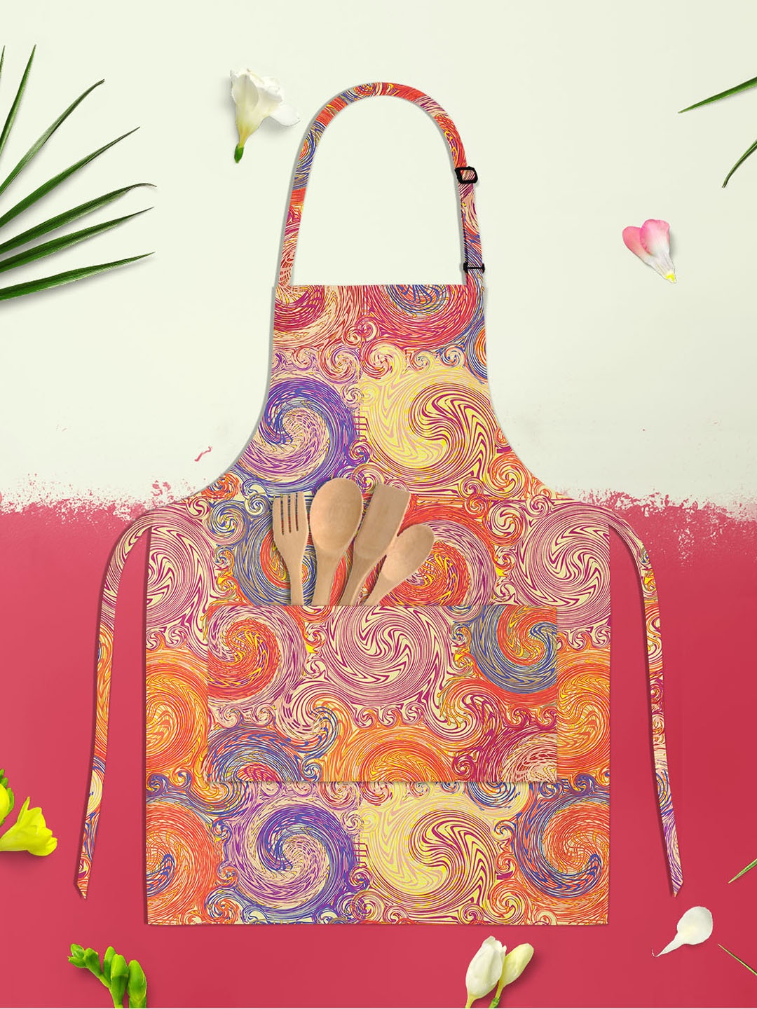 

ArtzFolio Kids Yellow & Blue Printed Cotton Aprons