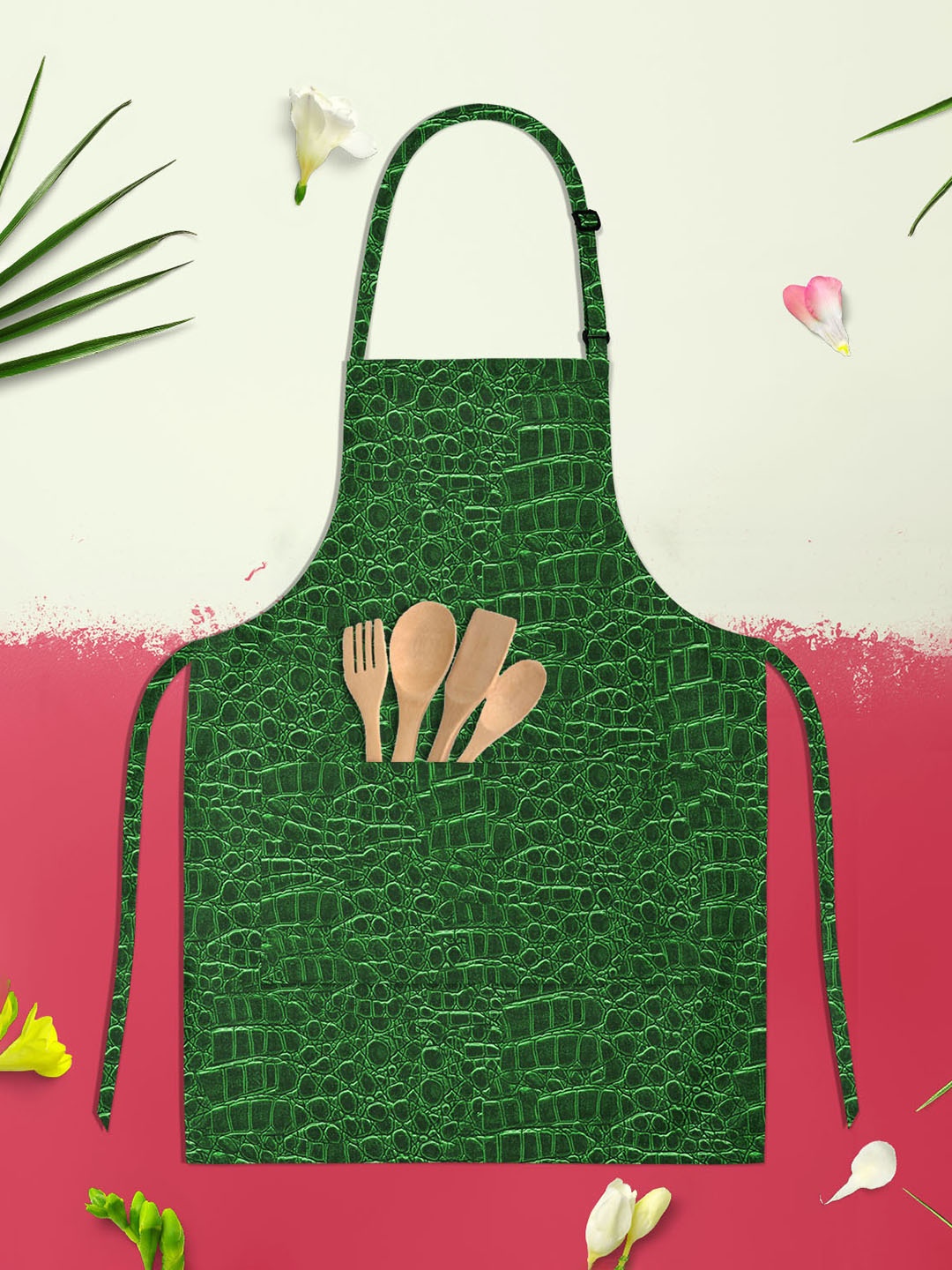 

ArtzFolio Green Printed Cotton Aprons