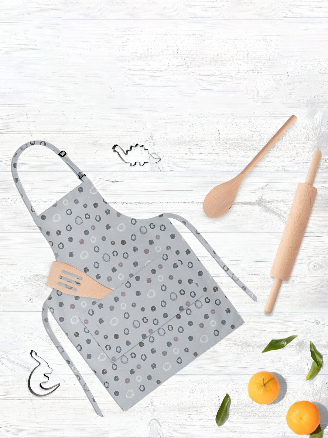 

ArtzFolio Grey & White Printed Cotton Aprons